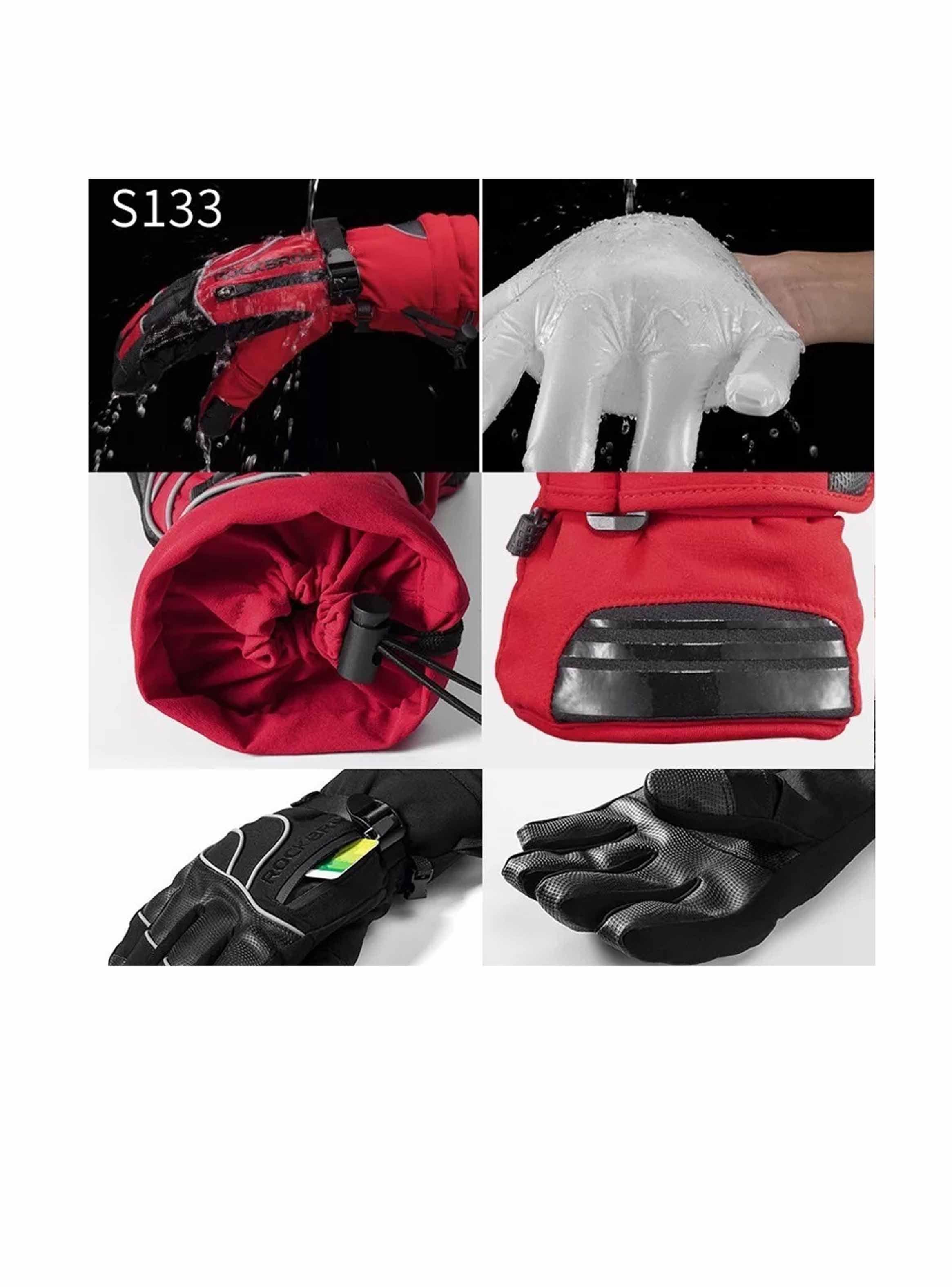 Guantes Rockbros -10º / -20º Nieve Moto Bicicleta Montañismo-4