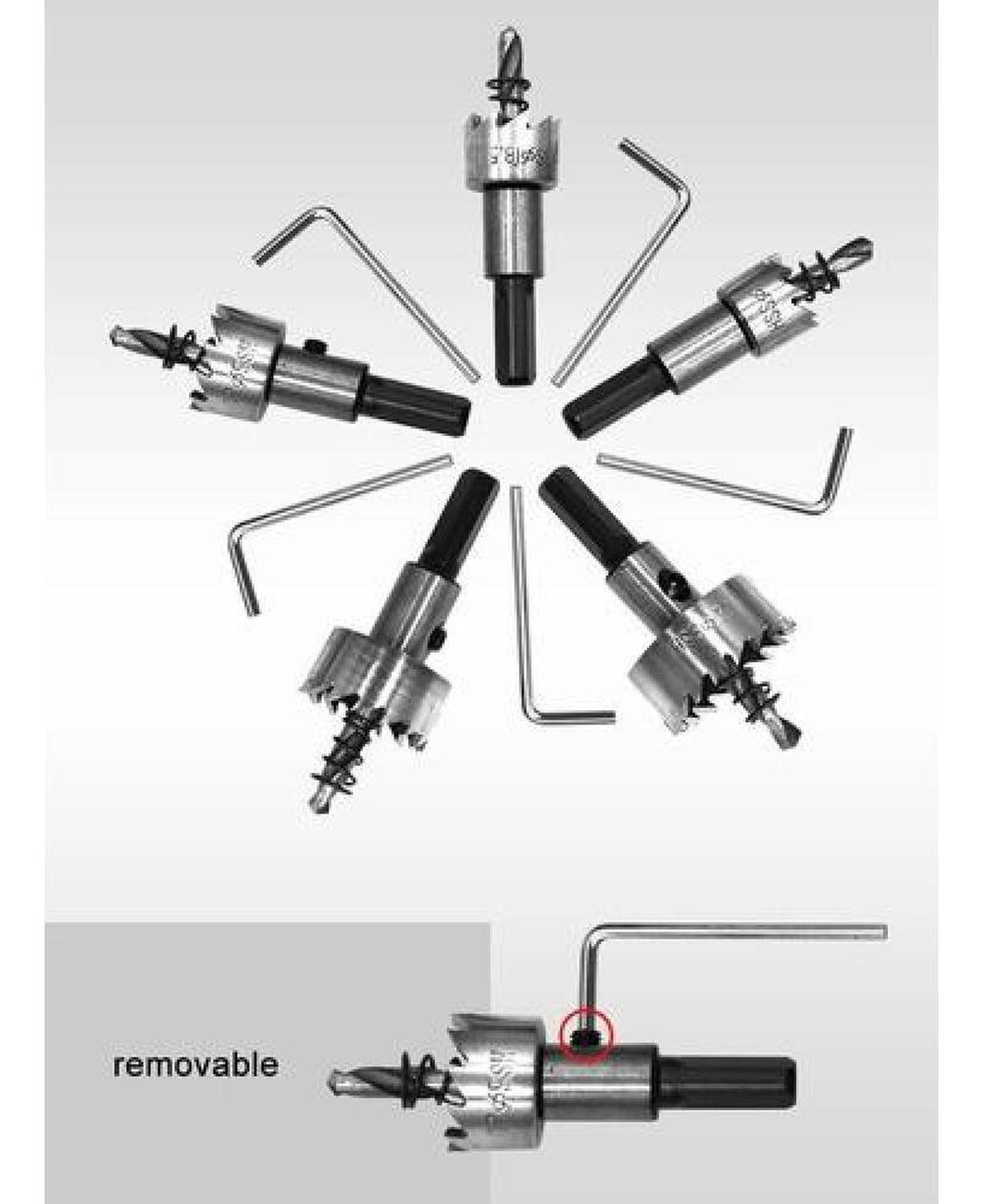 Set Brocas Circular Sacabocado Hss Metal 16-18.5-20-15-30mm-1