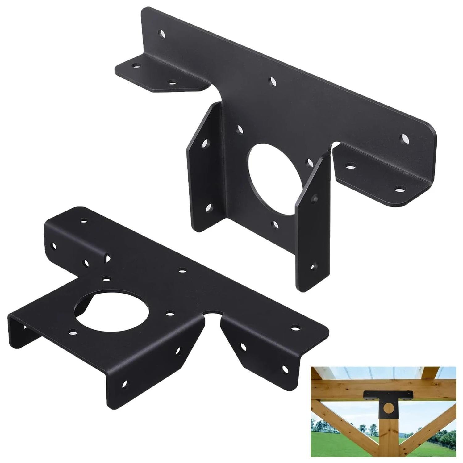 Soporte Estructural En T Fijación Madera Ajustable-0