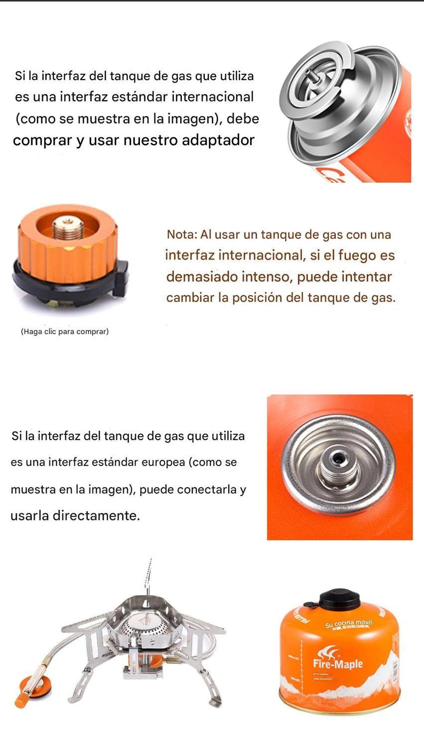 Cocinilla Camping a Gas Plegable Compacto Quemador Chispero-5