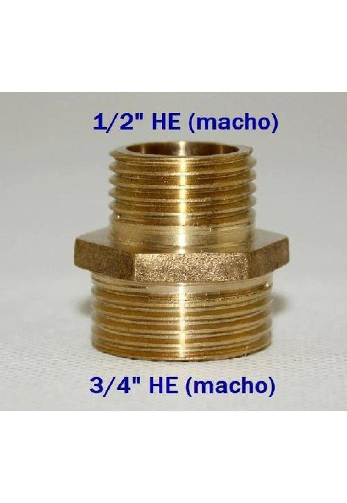 Conector 1/2 X 3/4 (he /he ) Niple Adaptador Baño Lavadora-3