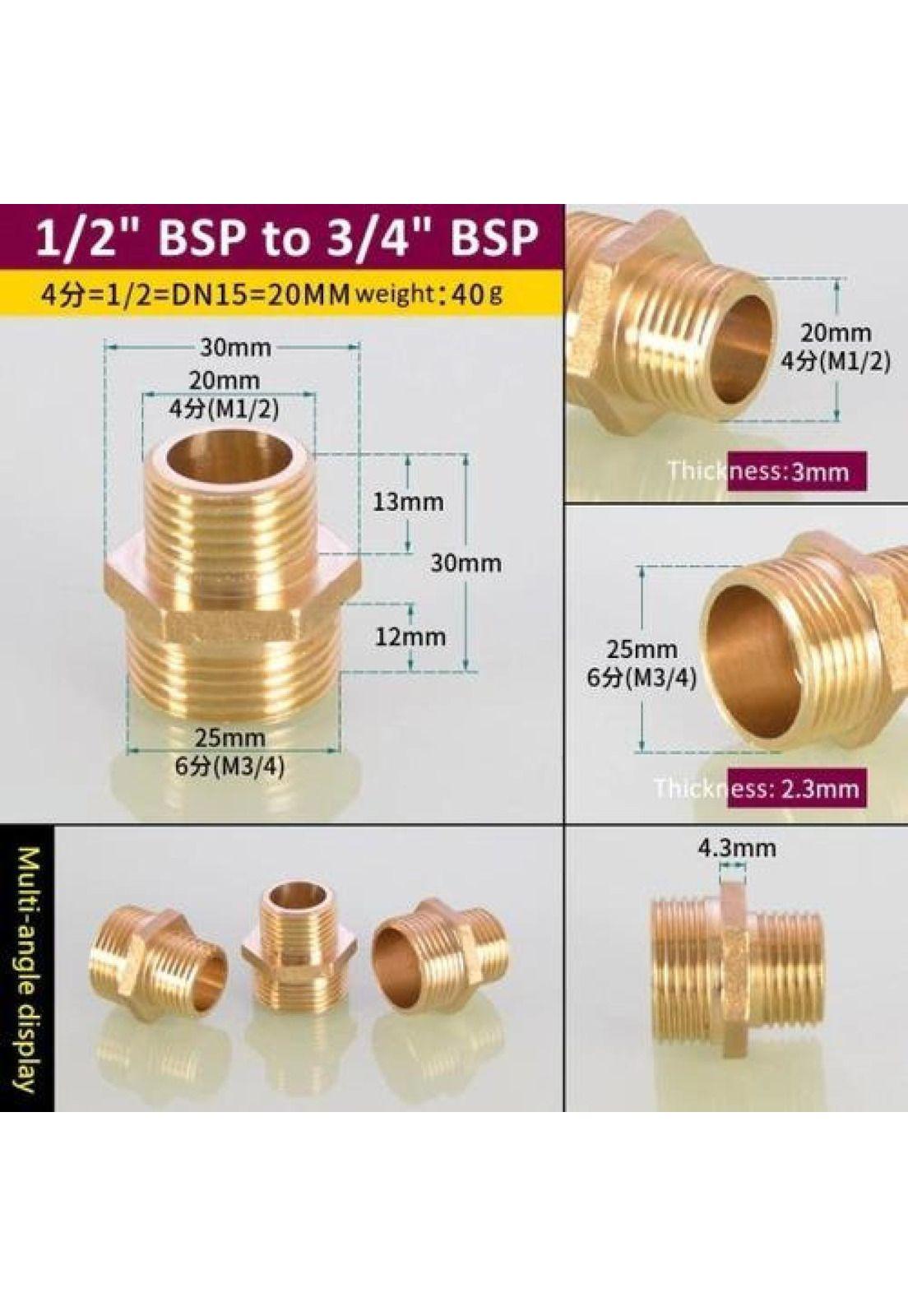 Conector 1/2 X 3/4 (he /he ) Niple Adaptador Baño Lavadora-4