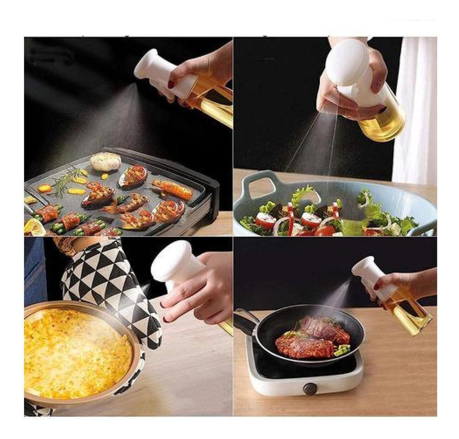 Pulverizador De Vidrio Aceite Cocina Dispensador 200ml Spray Negro-3