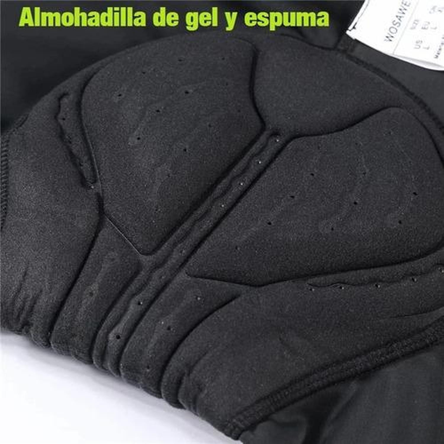 Calza De Ciclismo Gel Acolchada Con Tirantes Pierna Larga-5