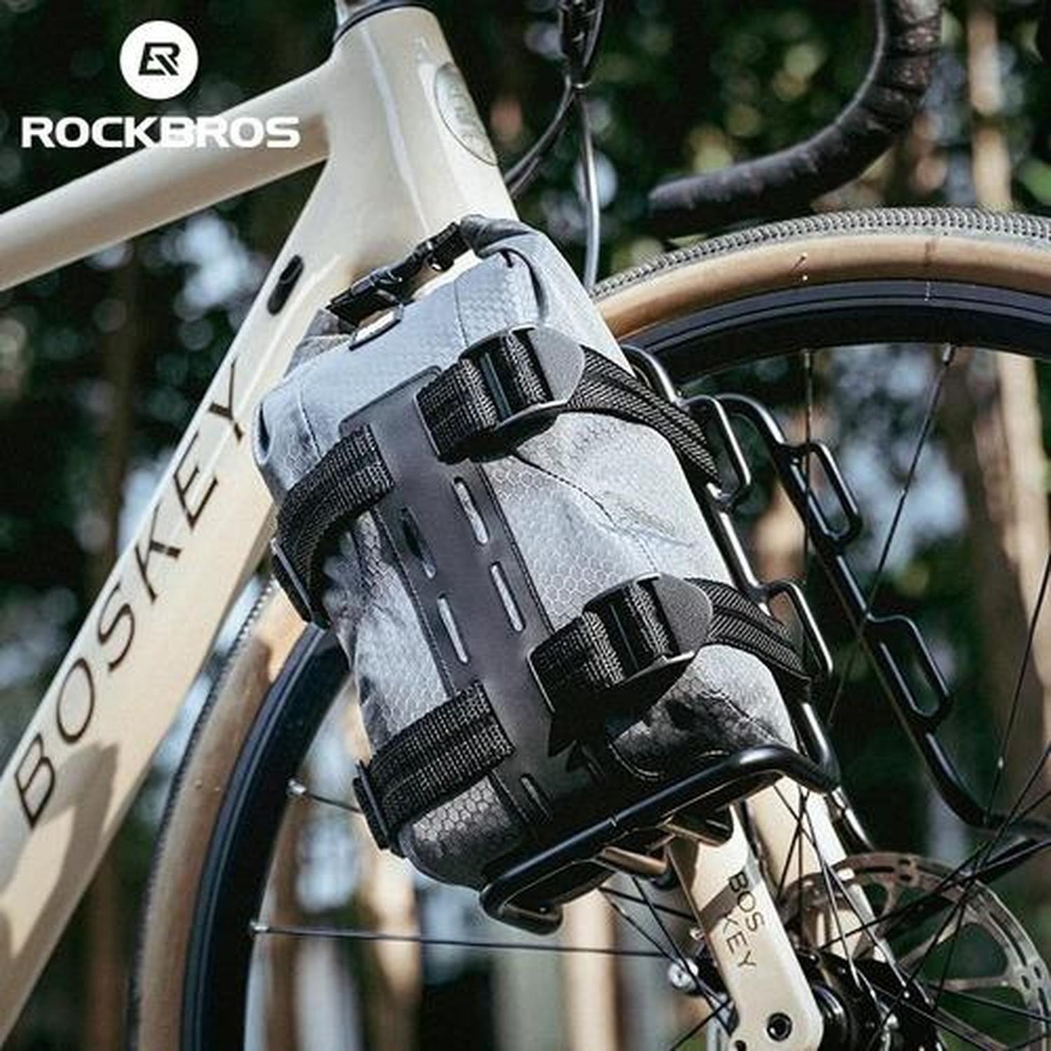 Pack 2 Portaequipaje Frontal Horquilla Bicicleta Rockbros Negro-5