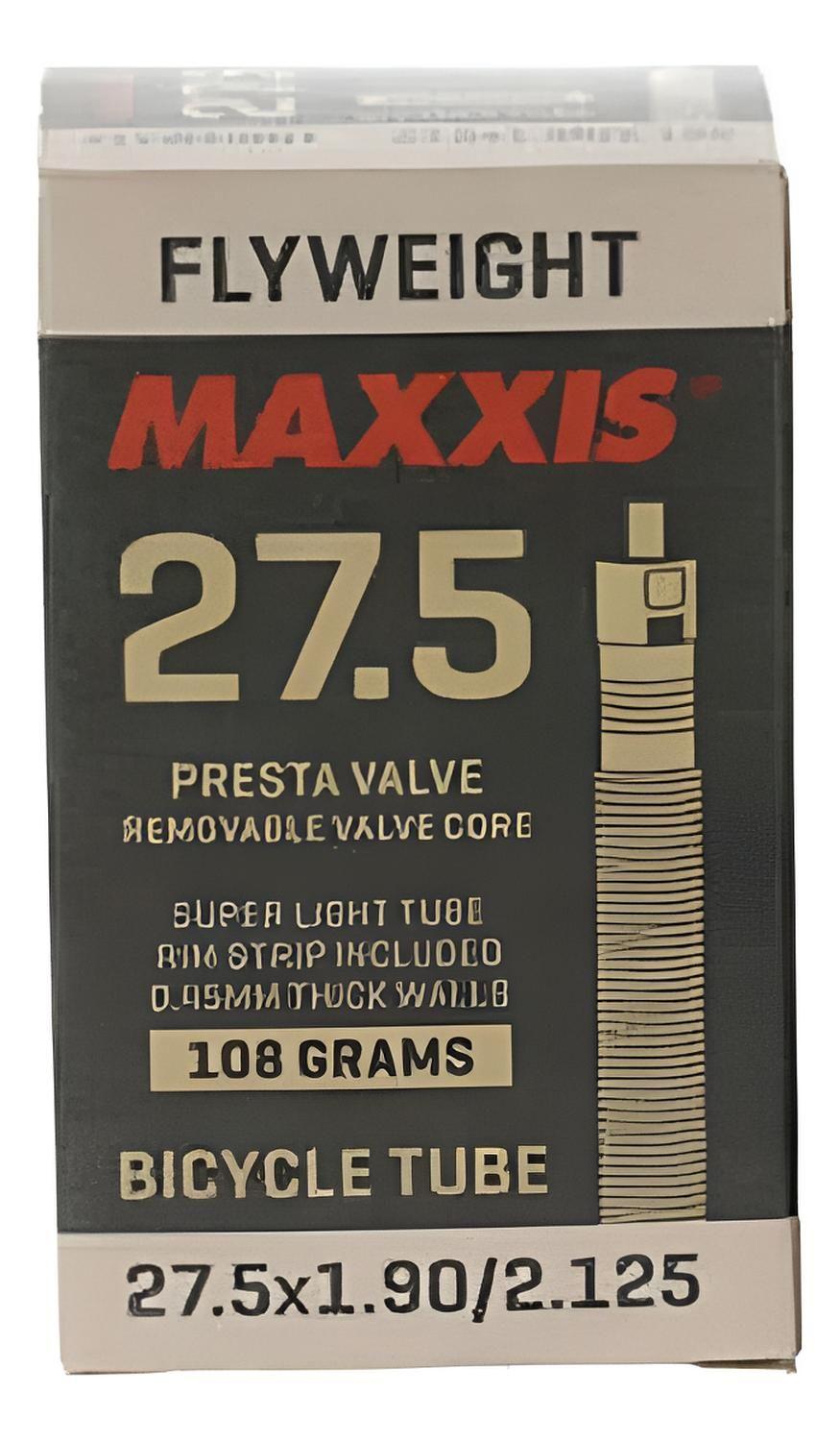 Cámara Maxxis Flyweight 27.5x1.9-2.125 Válvula Presta Negro-0