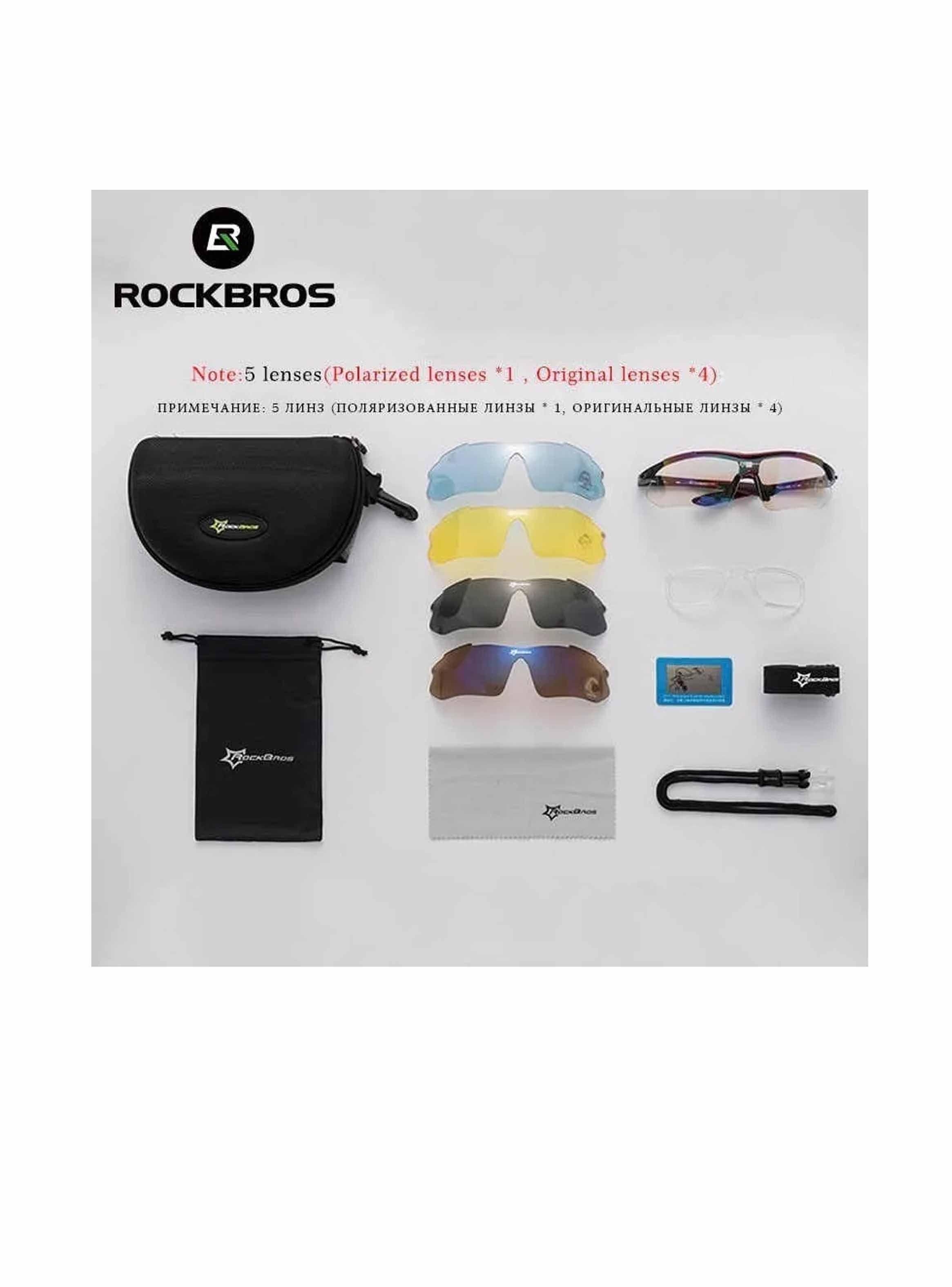 Lentes Rockbros Deportivos 5 En 1, Bicicleta Outdoor Running-7