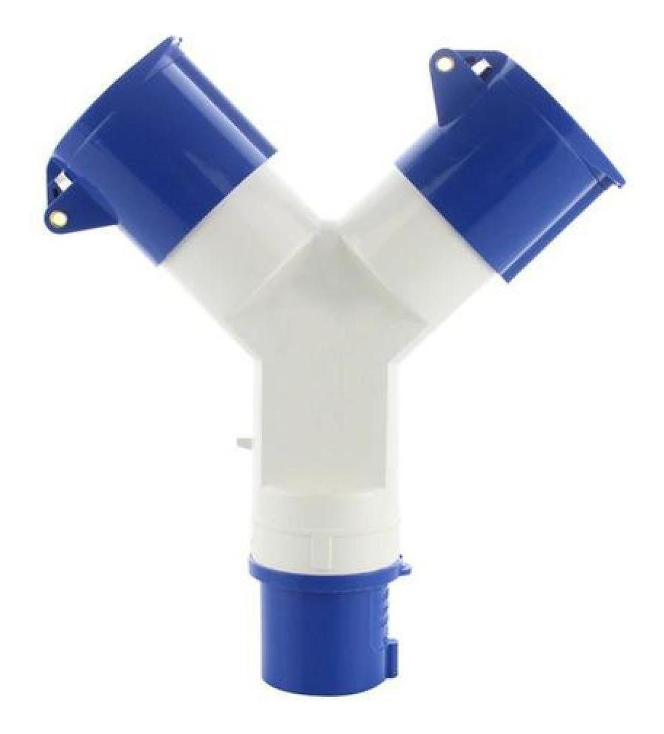 Toma Hembra Enchufe Industrial Derivación Dual 220v 2p+t 1 Macho 2 Hembra-4
