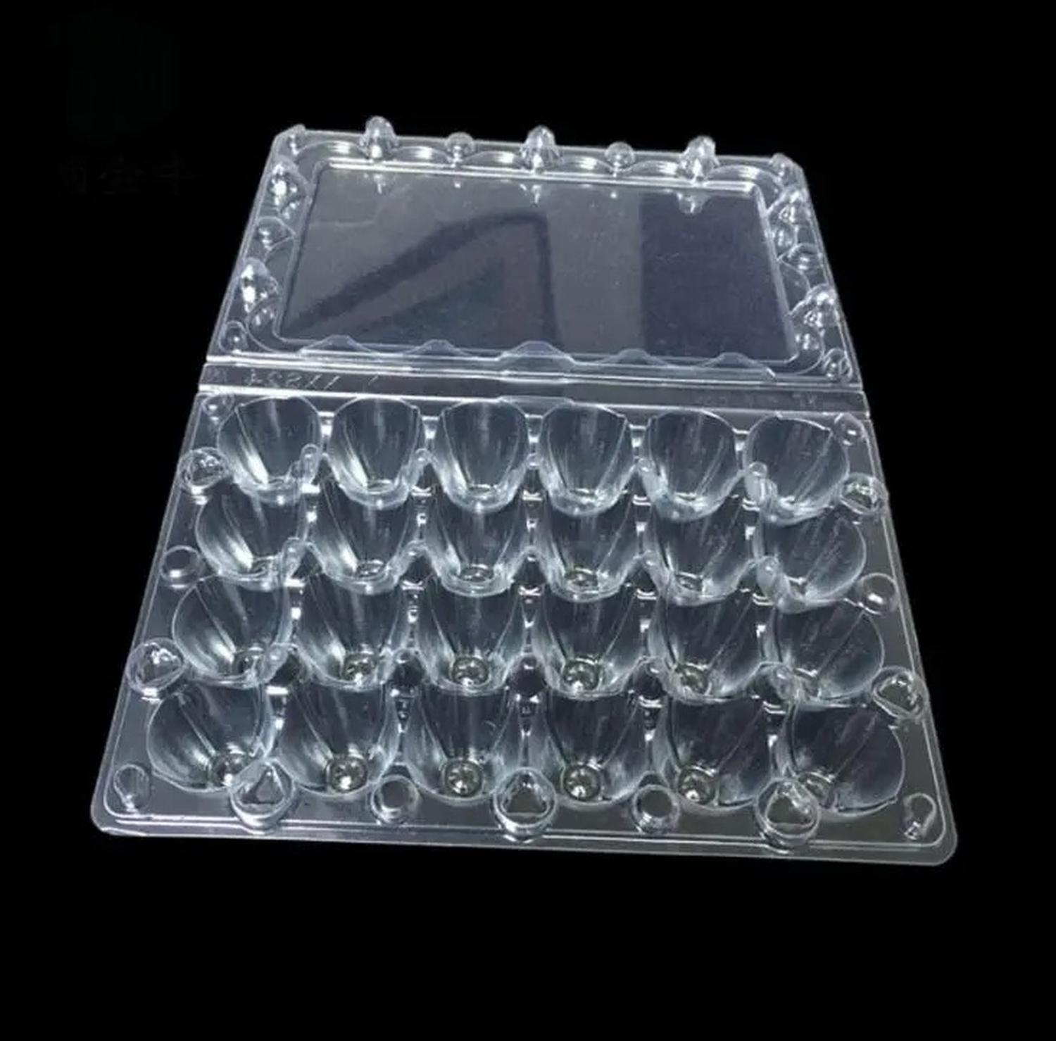Pack 50 Cajas Bandejas De Plástico De 24 Huevos De Codorniz-2