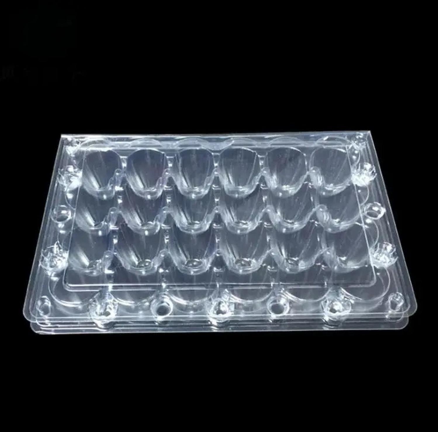 Pack 50 Cajas Bandejas De Plástico De 24 Huevos De Codorniz-3