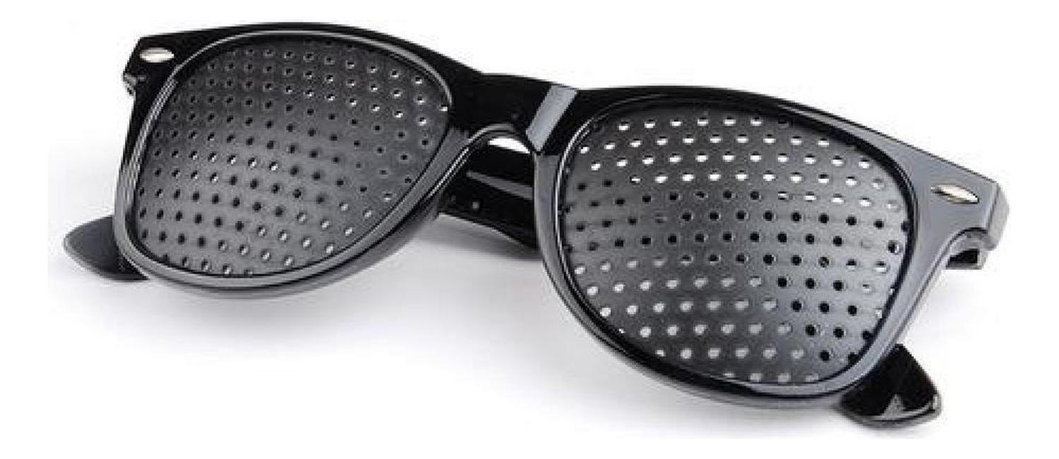 Lentes Reticulares Estenopeicos Miopía, Astigmatismo Ojos Talla Única Negro-3