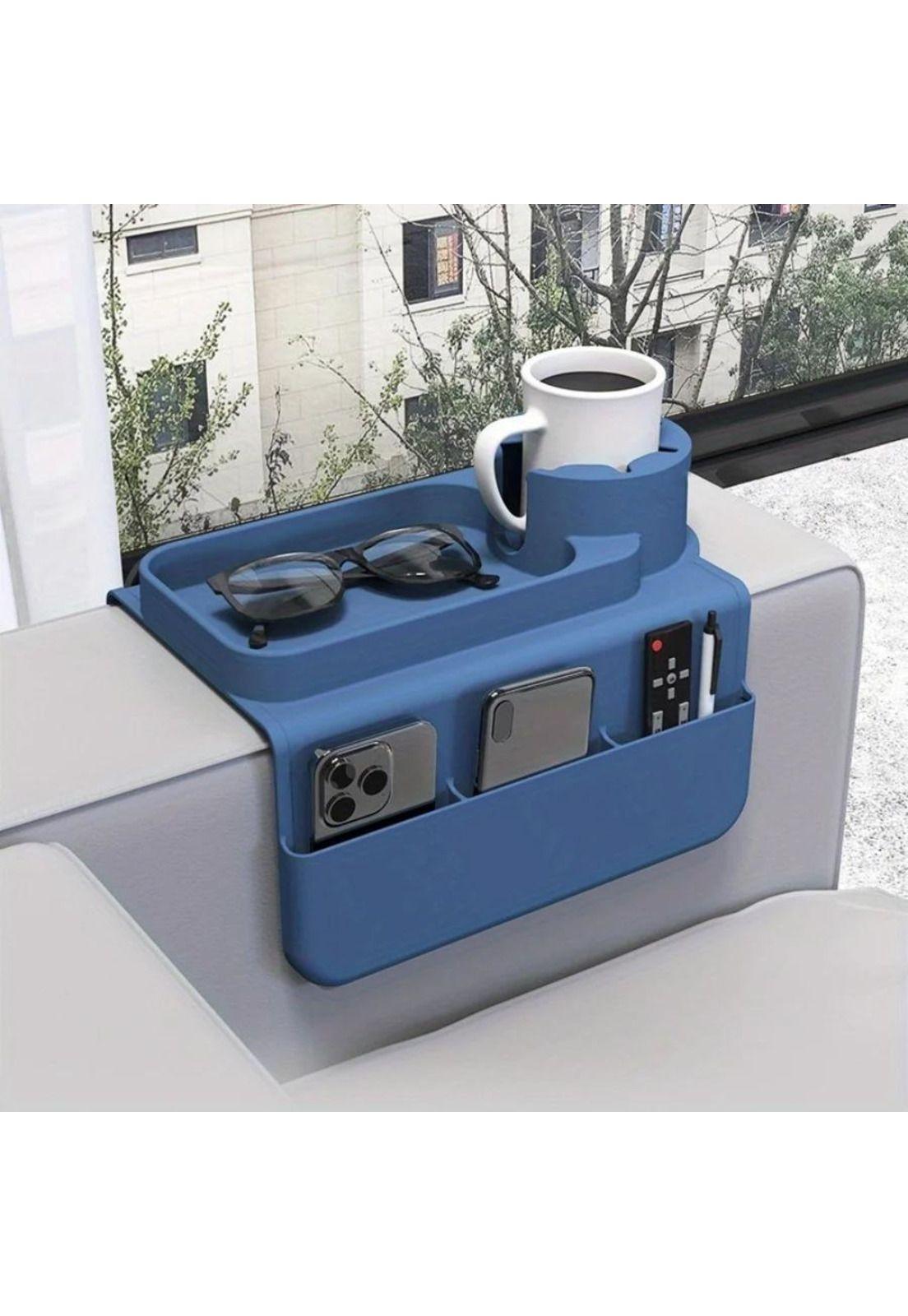 Organizador reposabrazos sofá silicona portavasos lateral-5