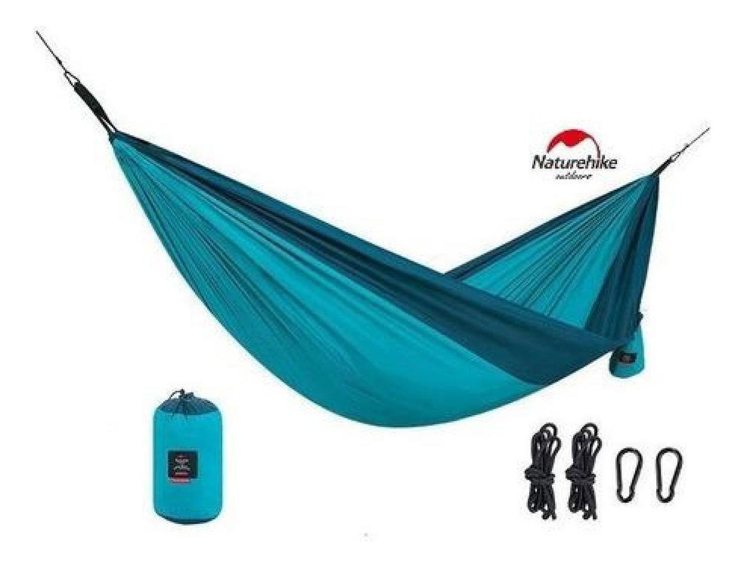 Hamaca Naturehike Doble, Ultra Liviana Portable Para Camping Verde-4