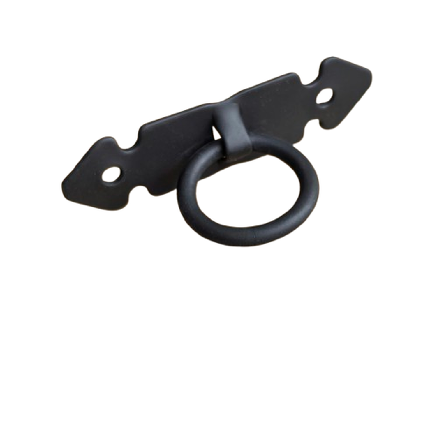 Pack 4 Tirador Colonial Negro Horizontal Ferromat 7x4 cm-1