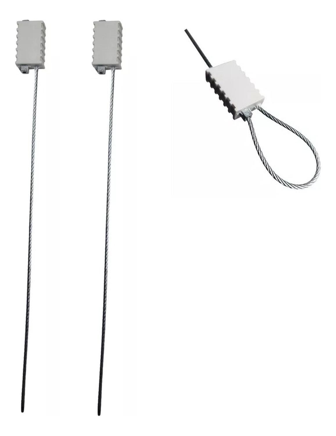 2 Bridas Sellos Seguridad Cable Acerado Bloqueo Engranaje Gris-0