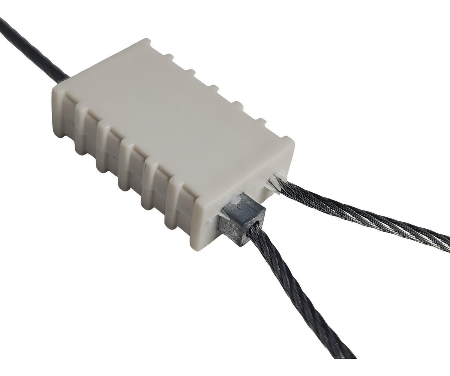 2 Bridas Sellos Seguridad Cable Acerado Bloqueo Engranaje Gris-7