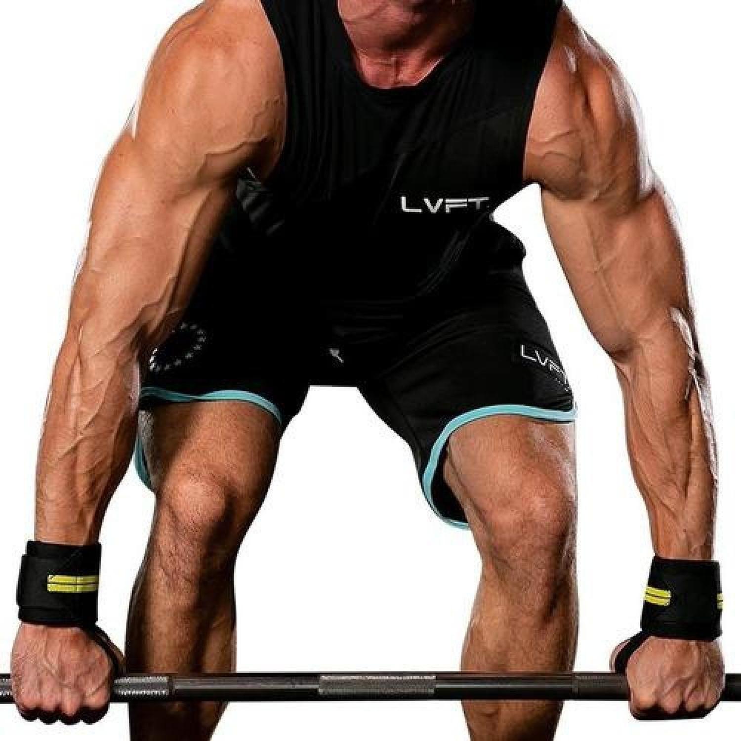 Muñequera, Straps Para Levantamiento De Pesas, Gym, Fitness Gris Talla Única-2