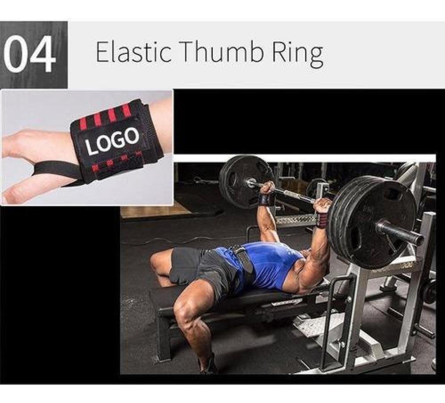 Muñequera, Straps Para Levantamiento De Pesas, Gym, Fitness Gris Talla Única-5