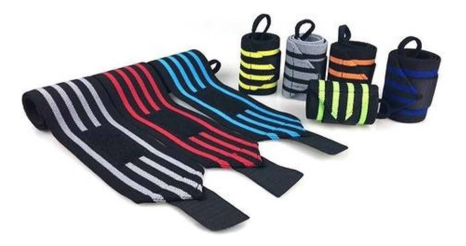 Muñequera, Straps Para Levantamiento De Pesas, Gym, Fitness Gris Talla Única-6