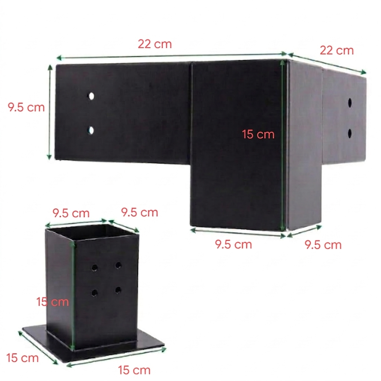 Kit Soportes Para Pergola Madera 4x4 Esquinas Y Bases-5