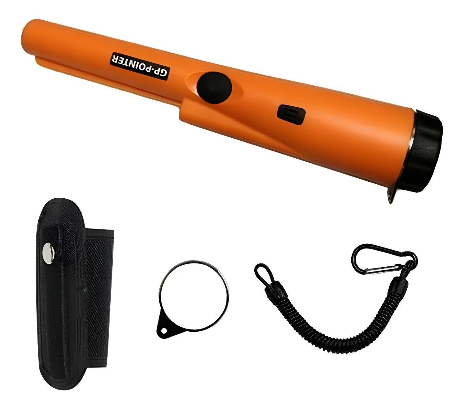 Detector Metales Profesional Portátil Pinpointer Preciso Naranjo-0