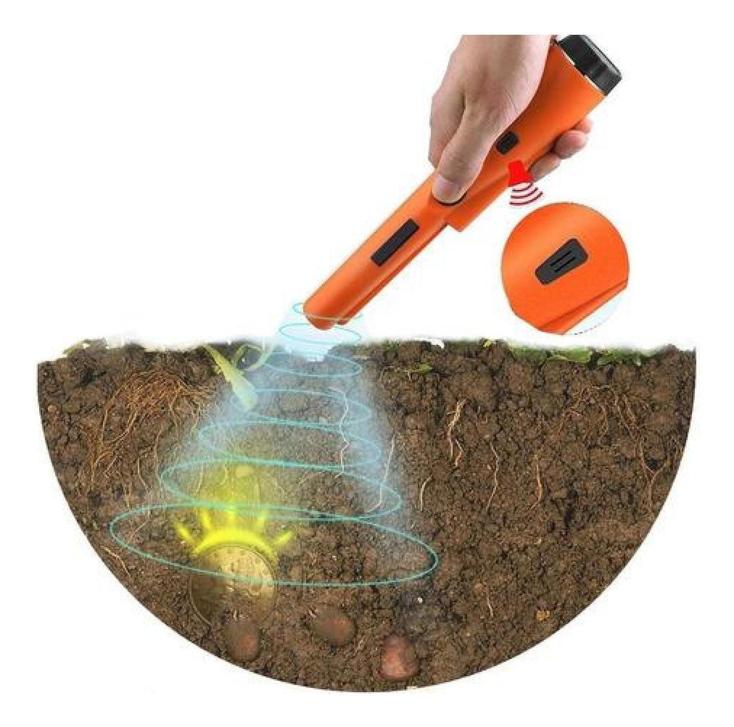 Detector Metales Profesional Portátil Pinpointer Preciso Naranjo-1