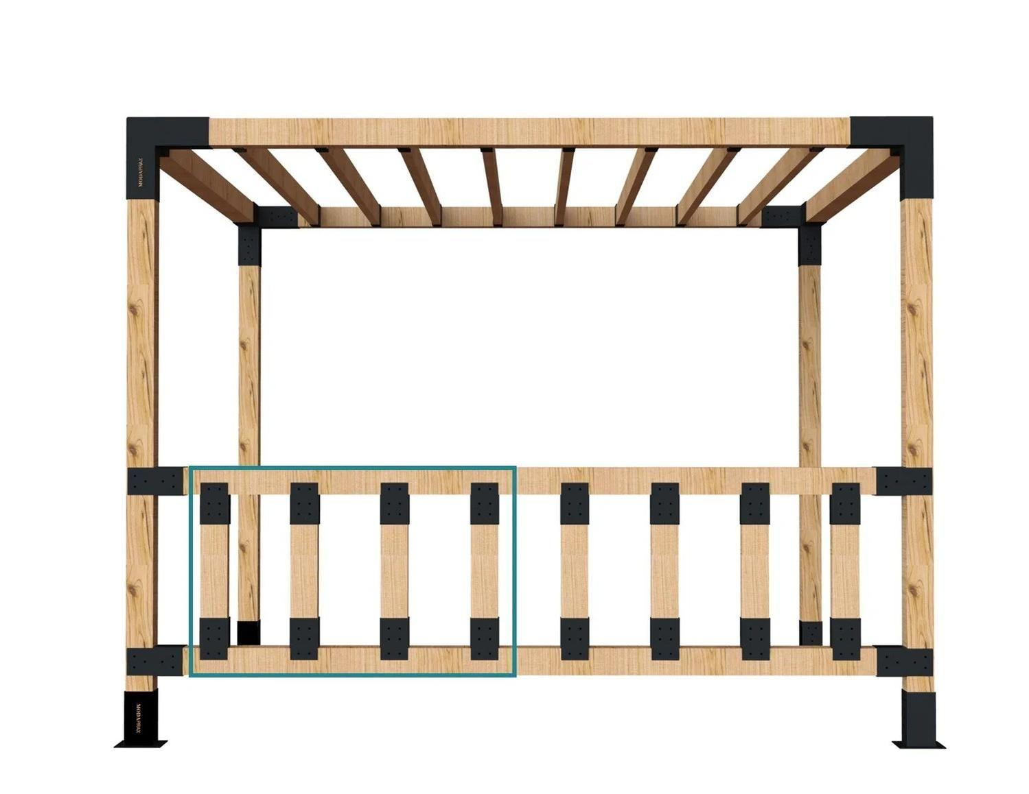 Soporte Lateral Pérgola 2x4 Acero Galvanizado Herraje-2
