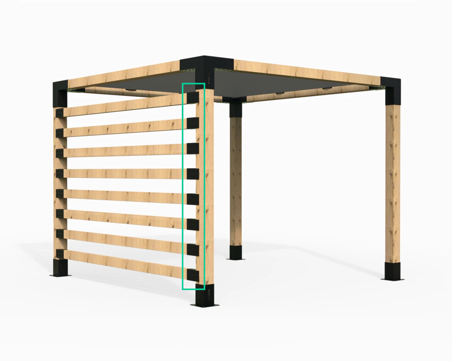 Soporte Lateral Pérgola 2x4 Acero Galvanizado Herraje-5