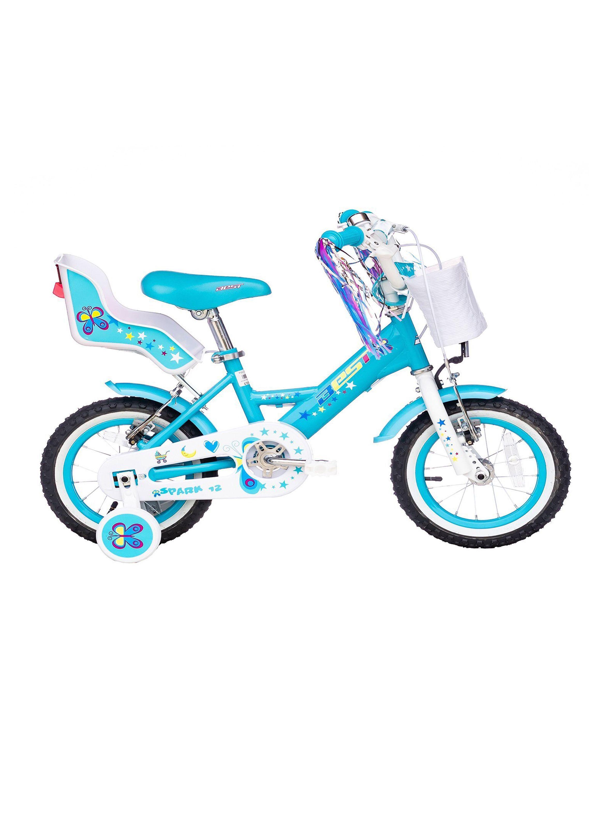 Bicicleta Niña 2 A 4 Años Aro 12 Canasto Con Rueditas-2