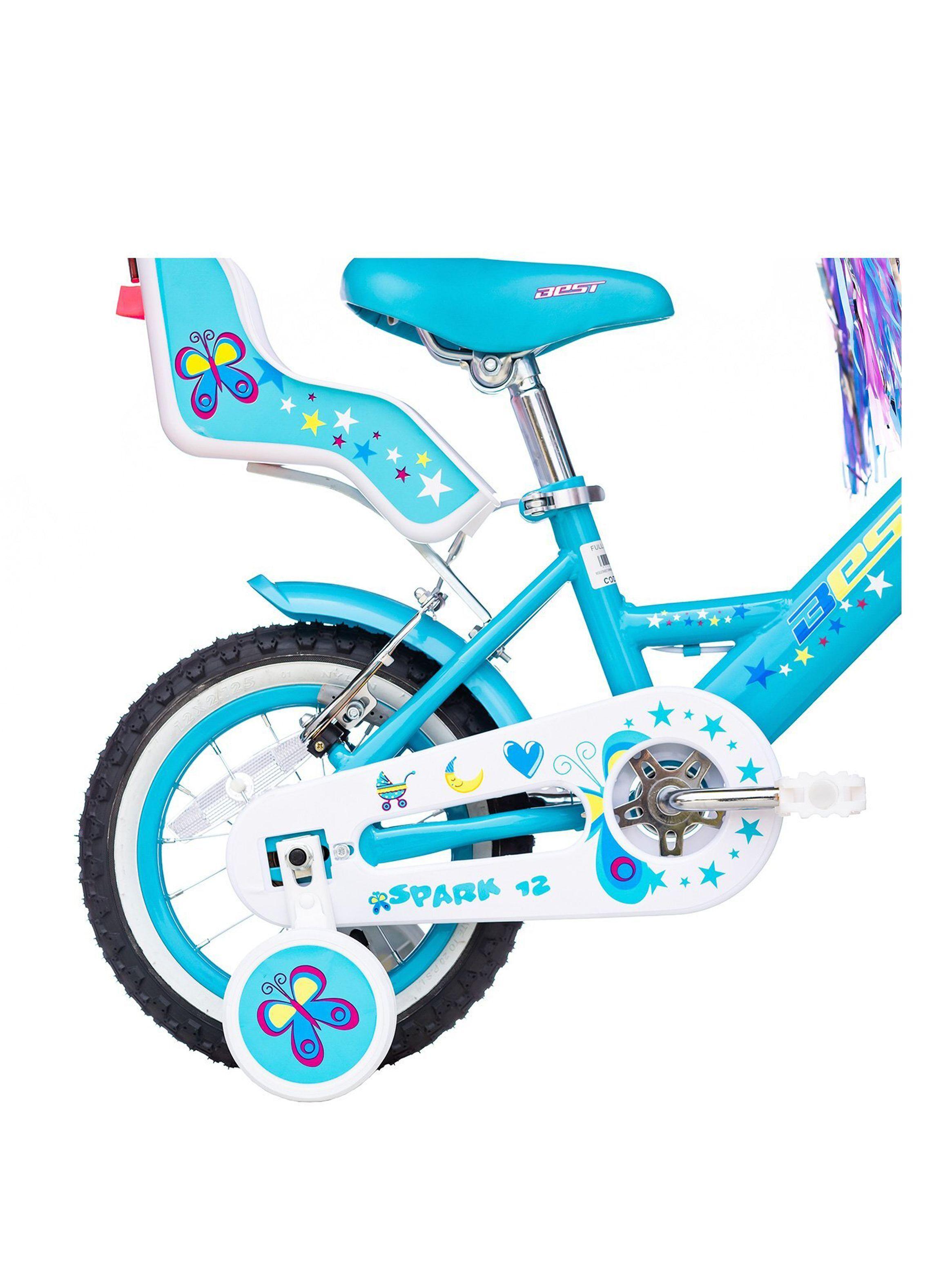 Bicicleta Niña 2 A 4 Años Aro 12 Canasto Con Rueditas-4