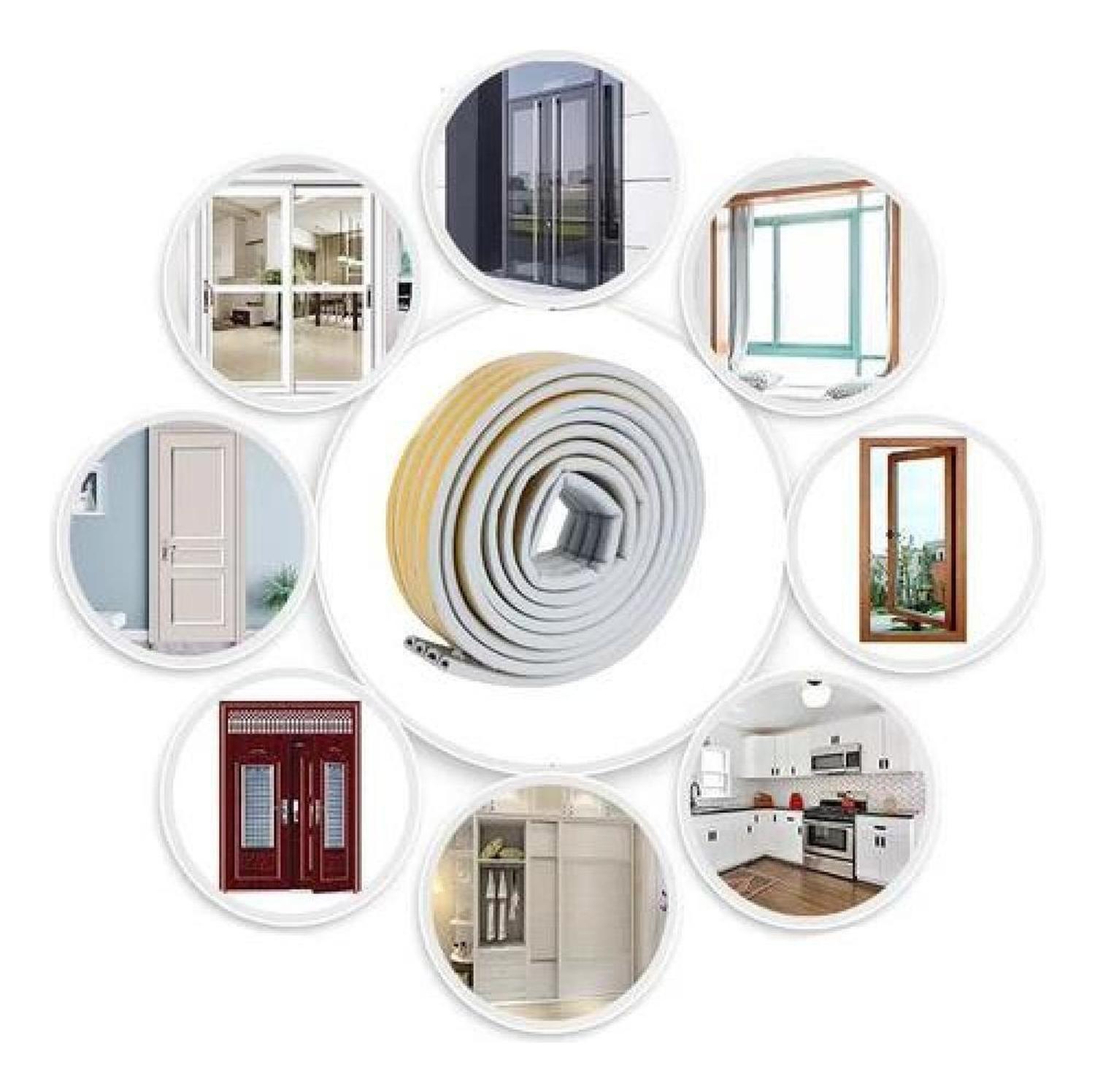 Burlete Cinta 2.5mt Aislante Térmico Adhesivo Puerta Ventana-5