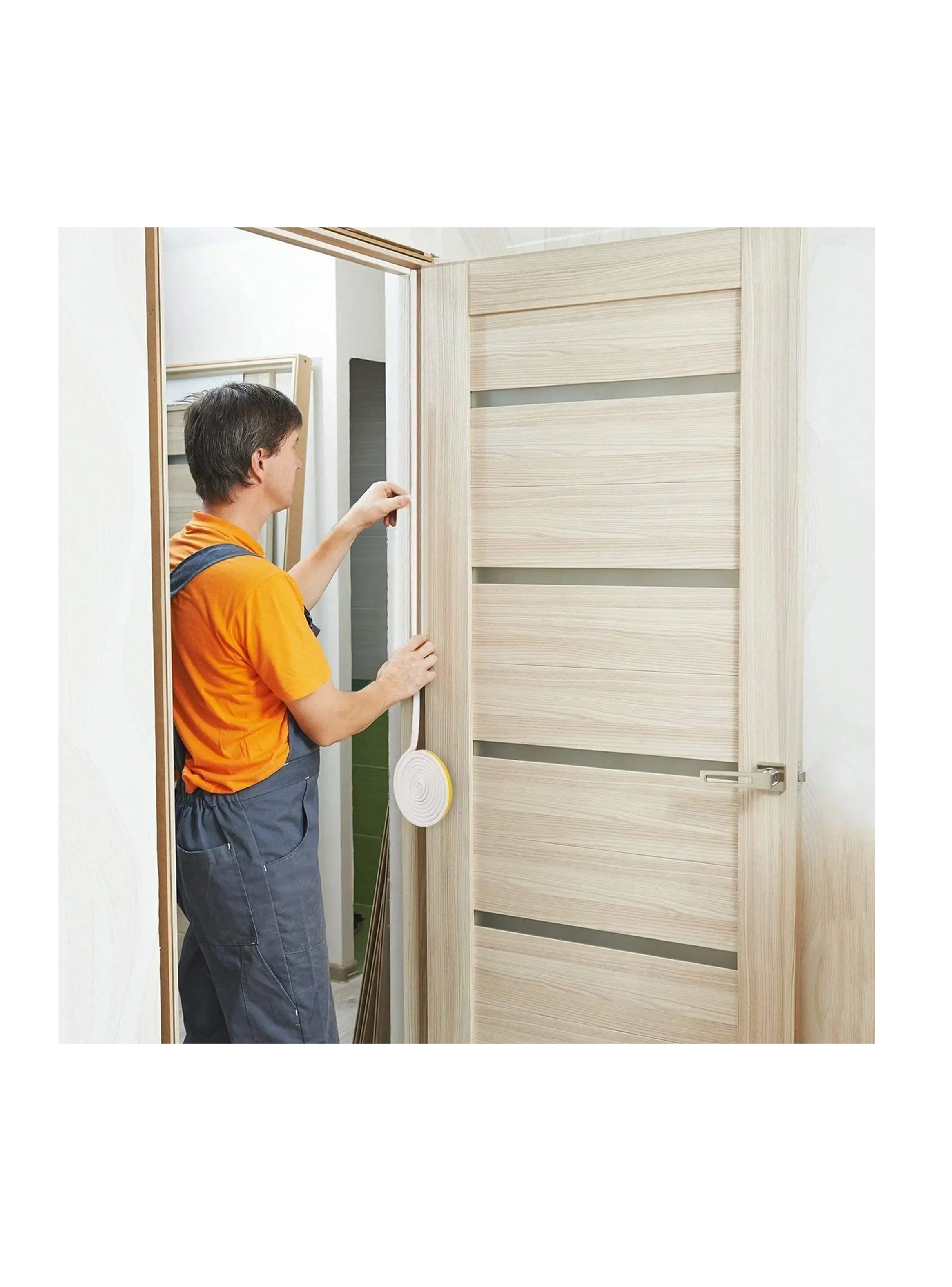 Burlete Cinta 10Mts Aislante Térmico Adhesivo Puerta Ventana Tipo I-2