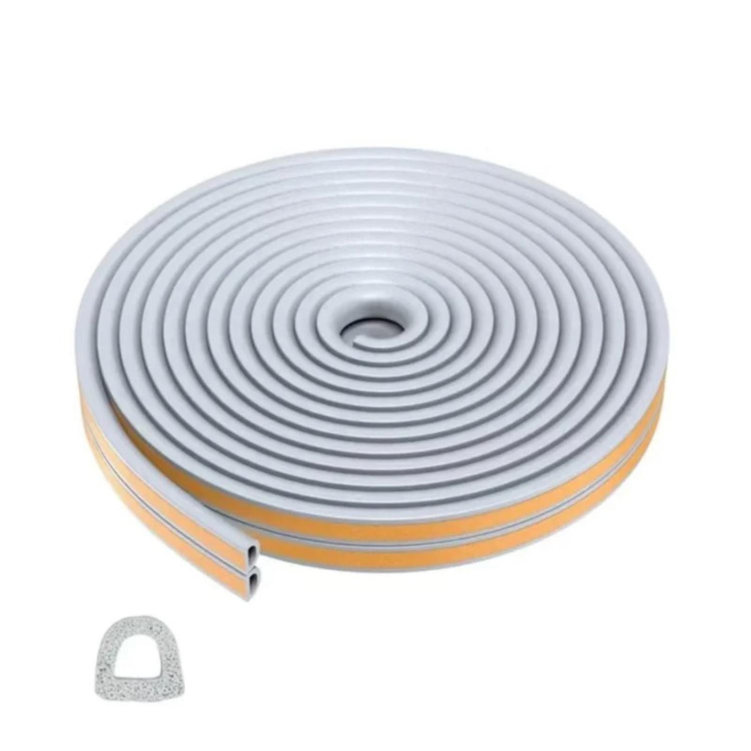 Burlete Cinta Aislante Puertas Ventanas Perfil D 10M Blanco-0