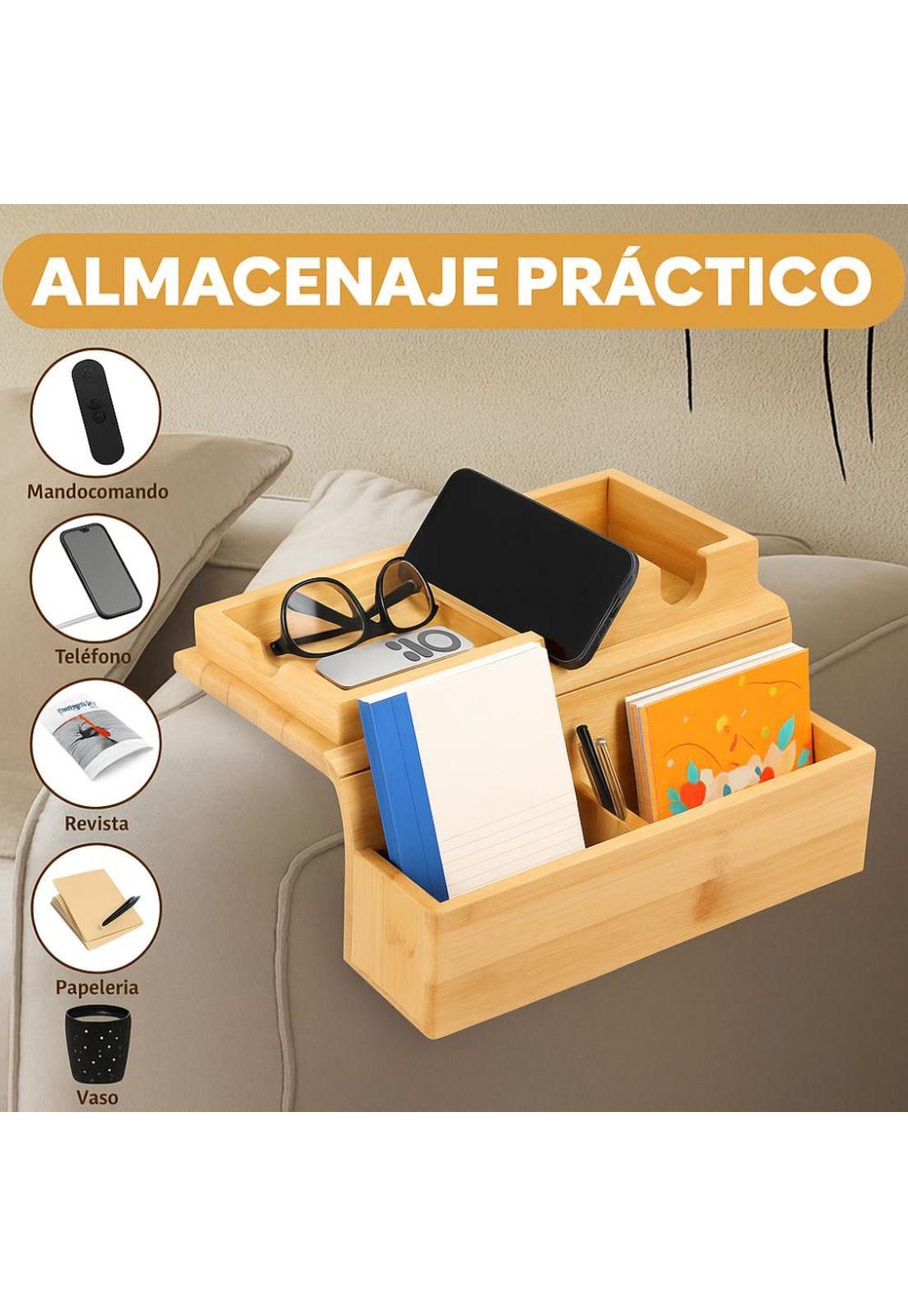 Base reposabrazos sofá bambú portavasos plegable lateral-3