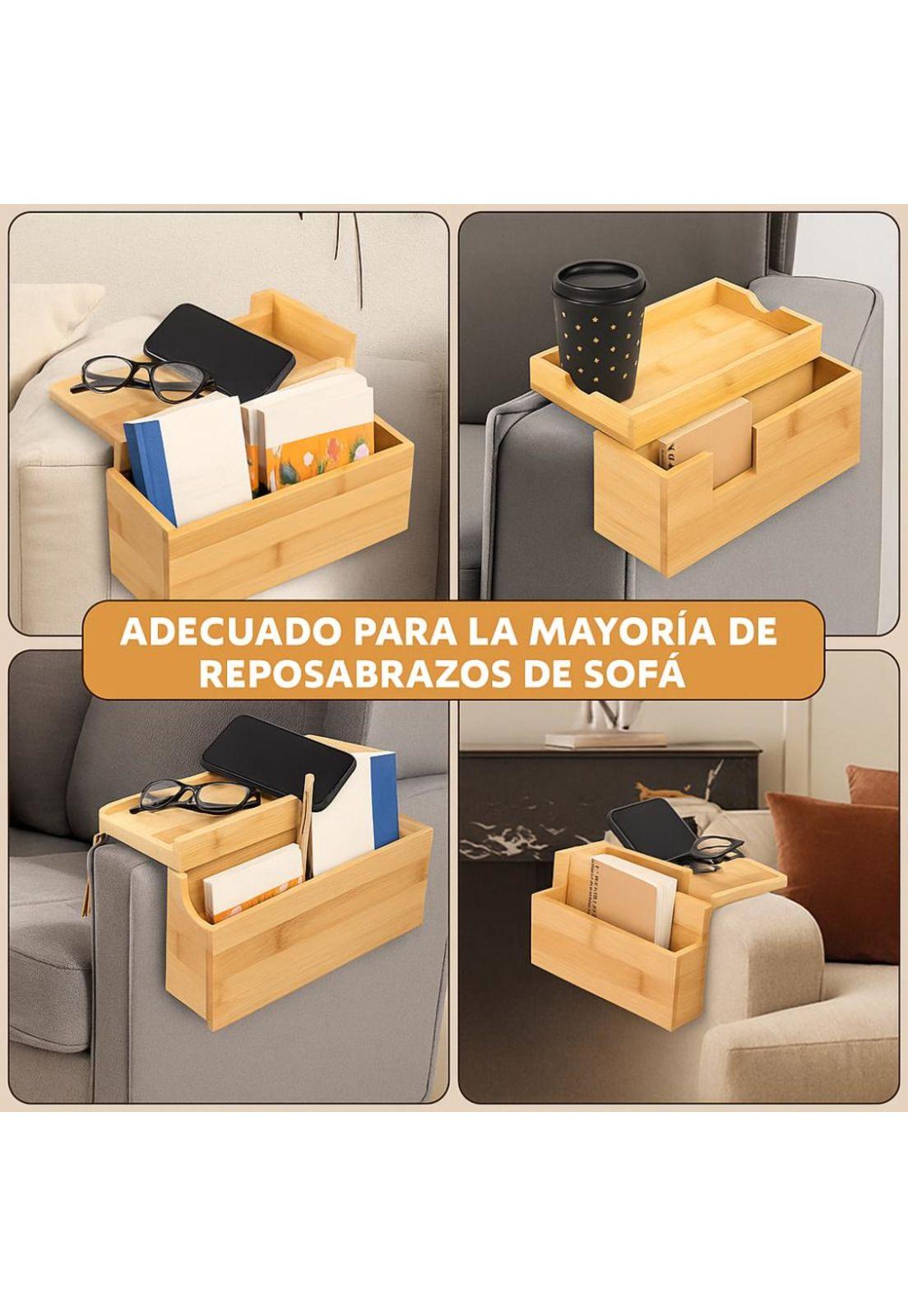Base reposabrazos sofá bambú portavasos plegable lateral-6