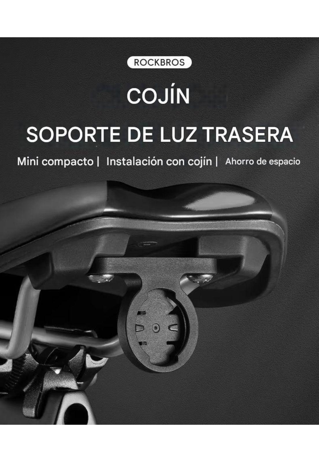 Soporte Luz Trasera Tipo Garmin Clip Sillín Universal-3