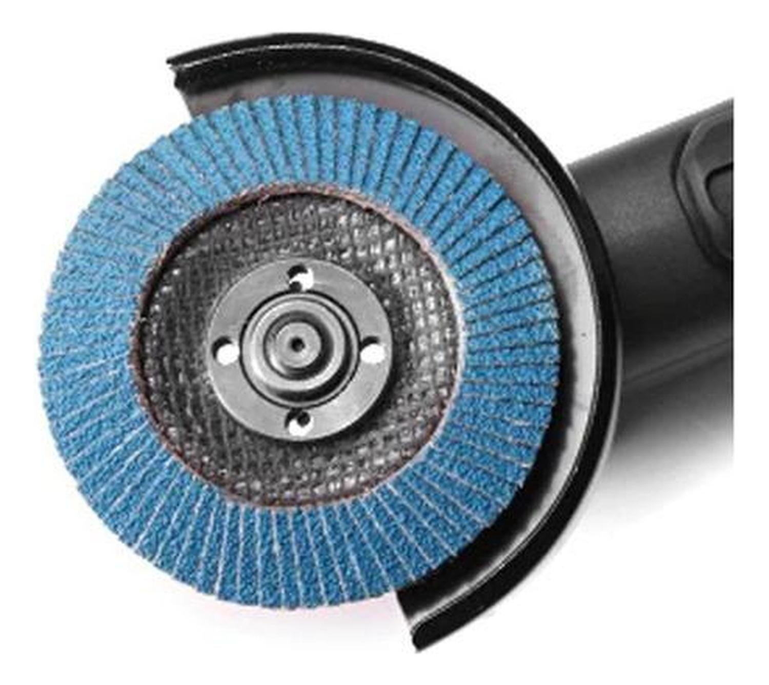 Set 5 Discos Flap Traslapado Lija Metal 125 Mm Grano 120 Azul-1