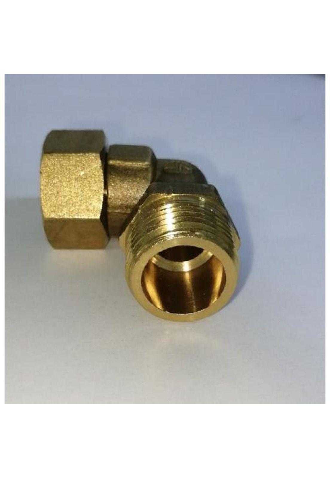 Codo De Bronce He 1/2 - Hi 1/2 , Media Pulgada, Cocina Baño-2