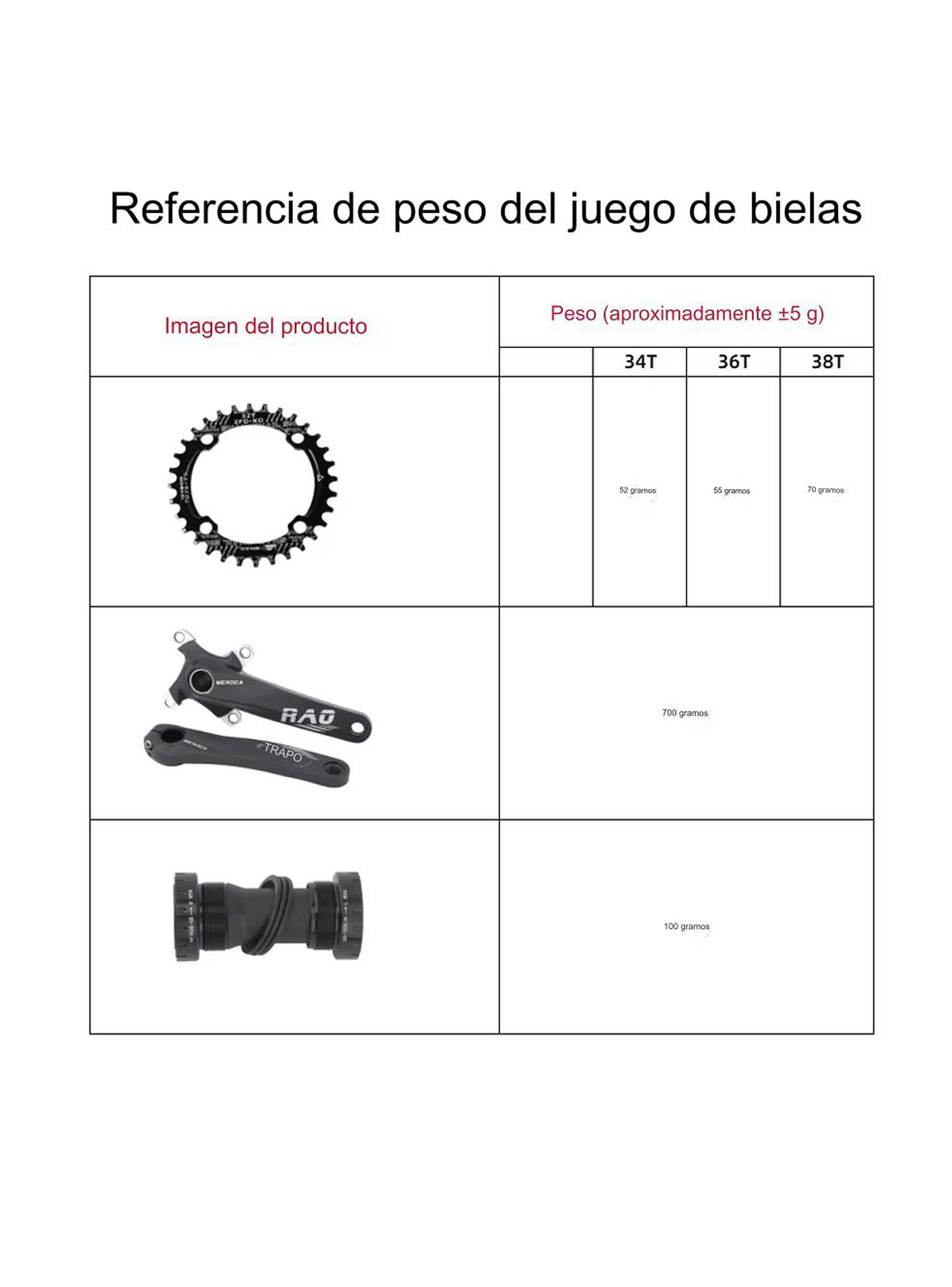 Juego Volante Plato Bielas 170mm Motor Bicicleta Mtb-6