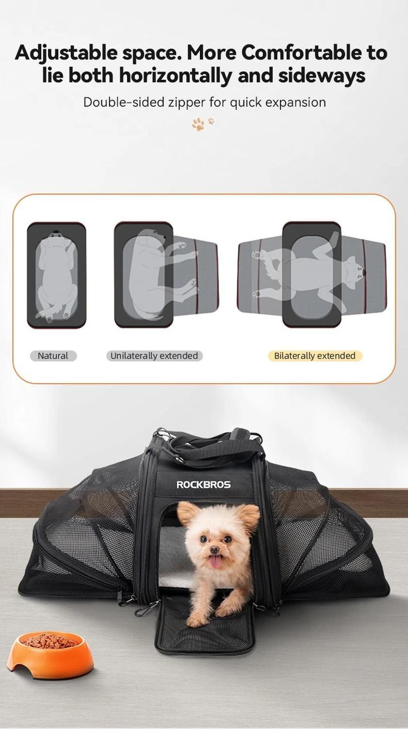 Bolso Transportador De Mascotas Rockbros Para Bicicleta-7