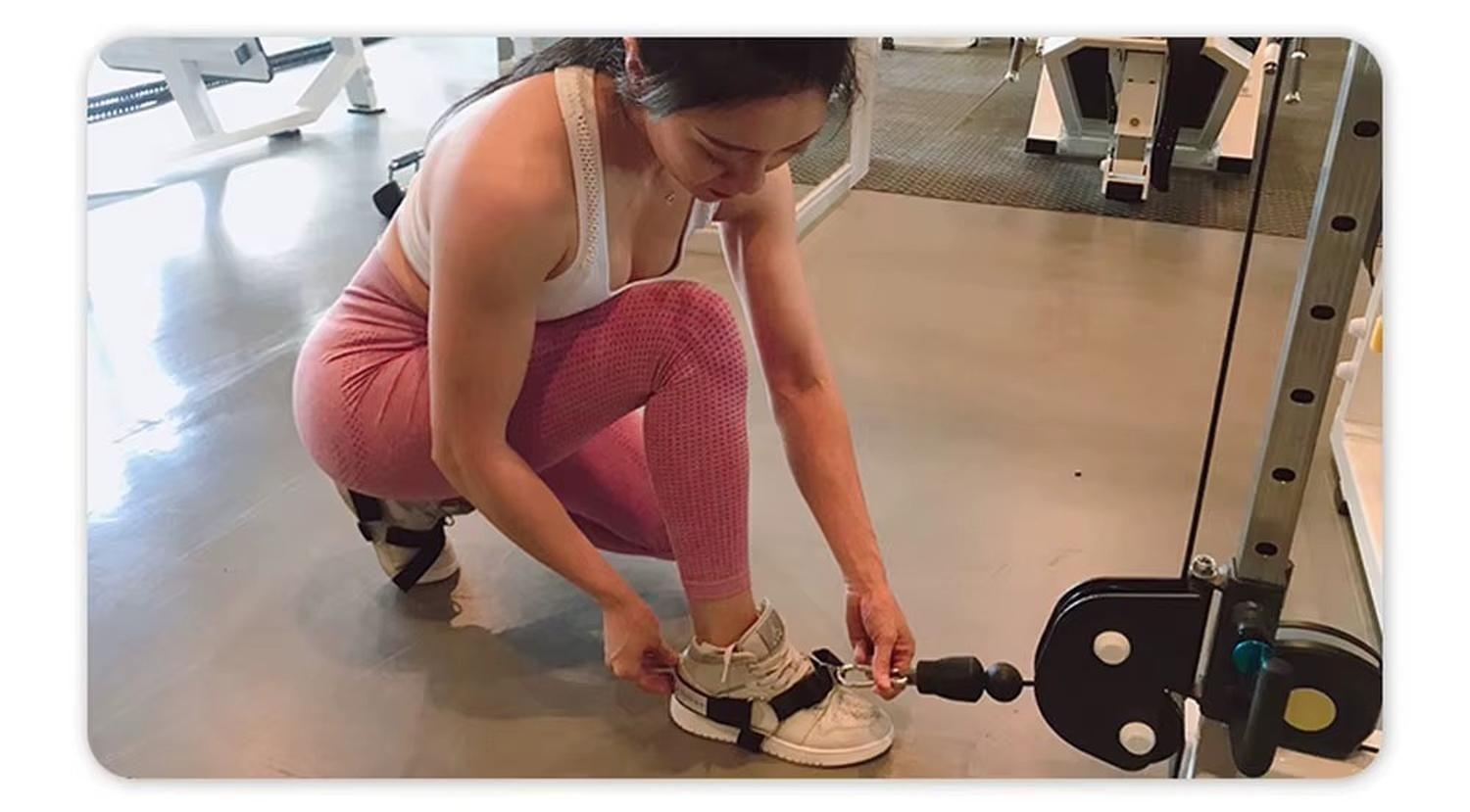 Arnés de zapatilla para polea glúteos kickback ajustable-6