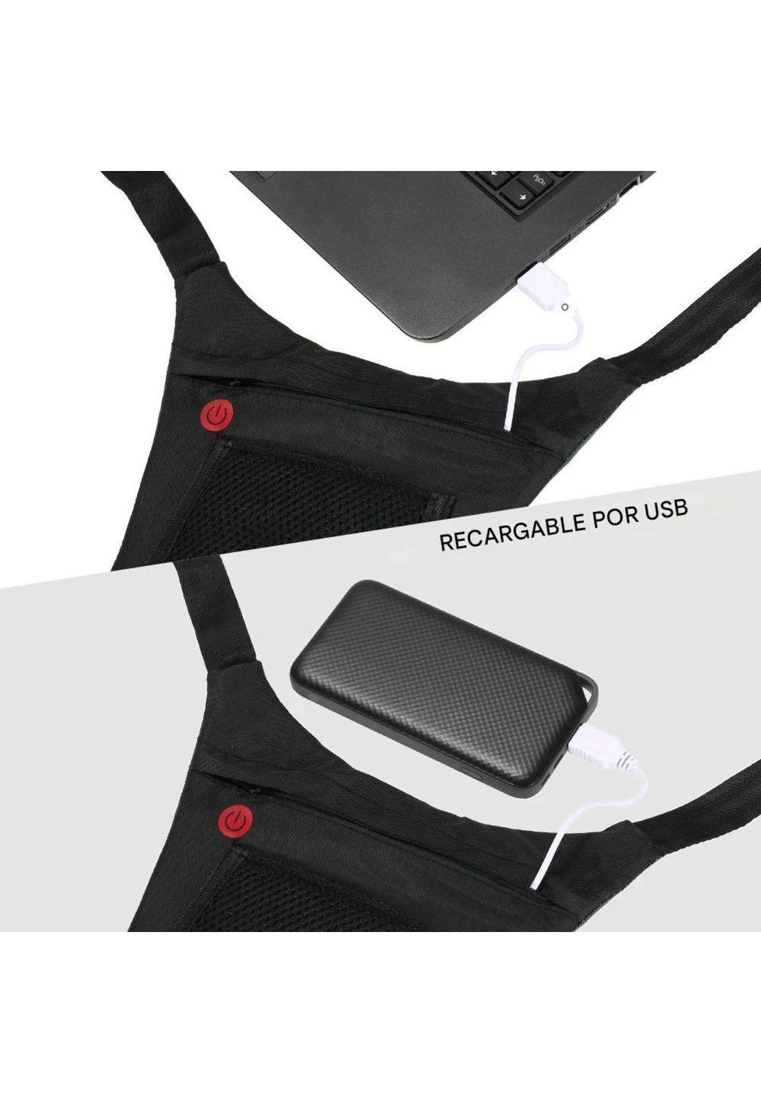 Chaleco LED Reflectante Señalización Ciclismo Control Remoto-4