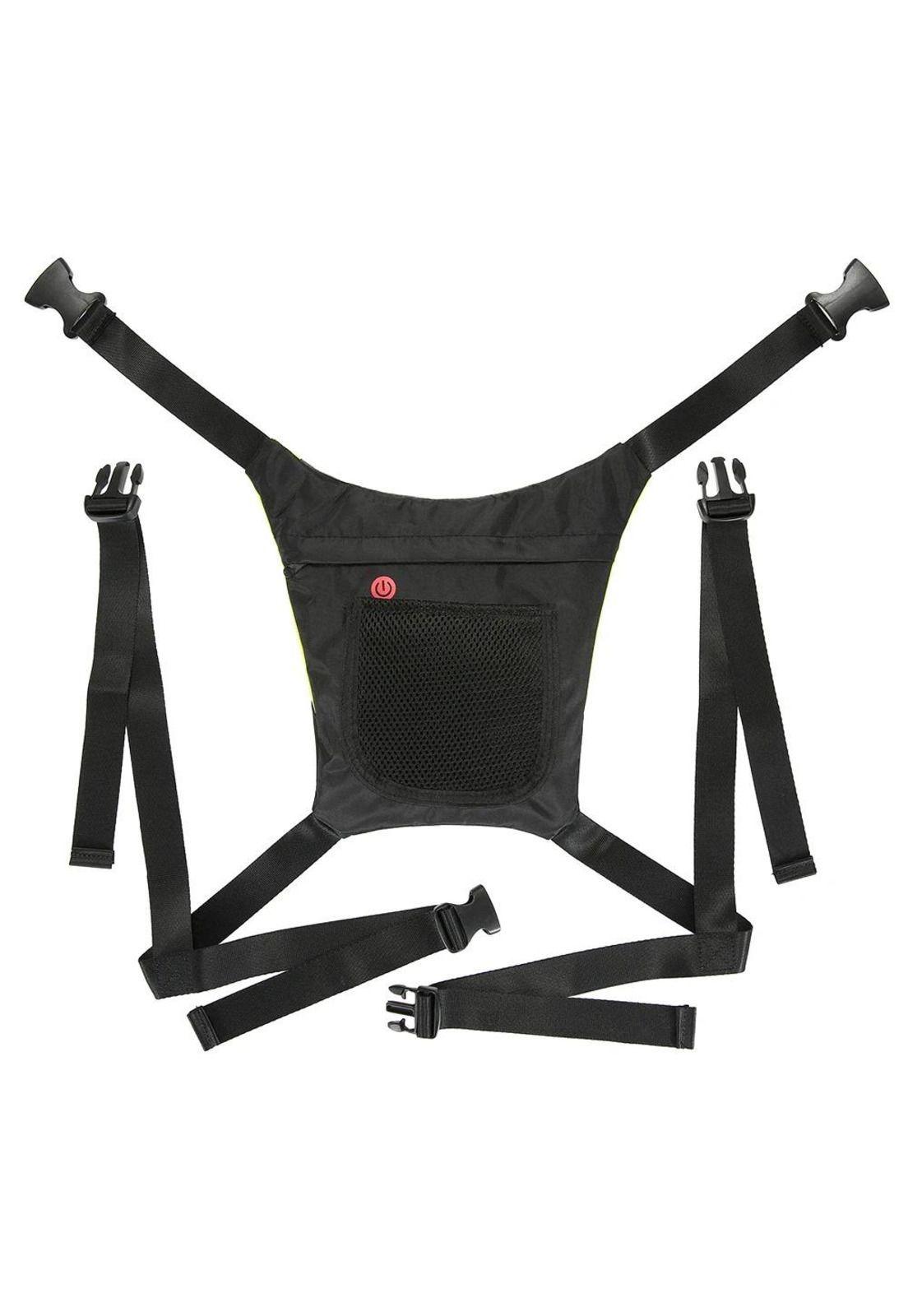 Chaleco LED Reflectante Señalización Ciclismo Control Remoto-6