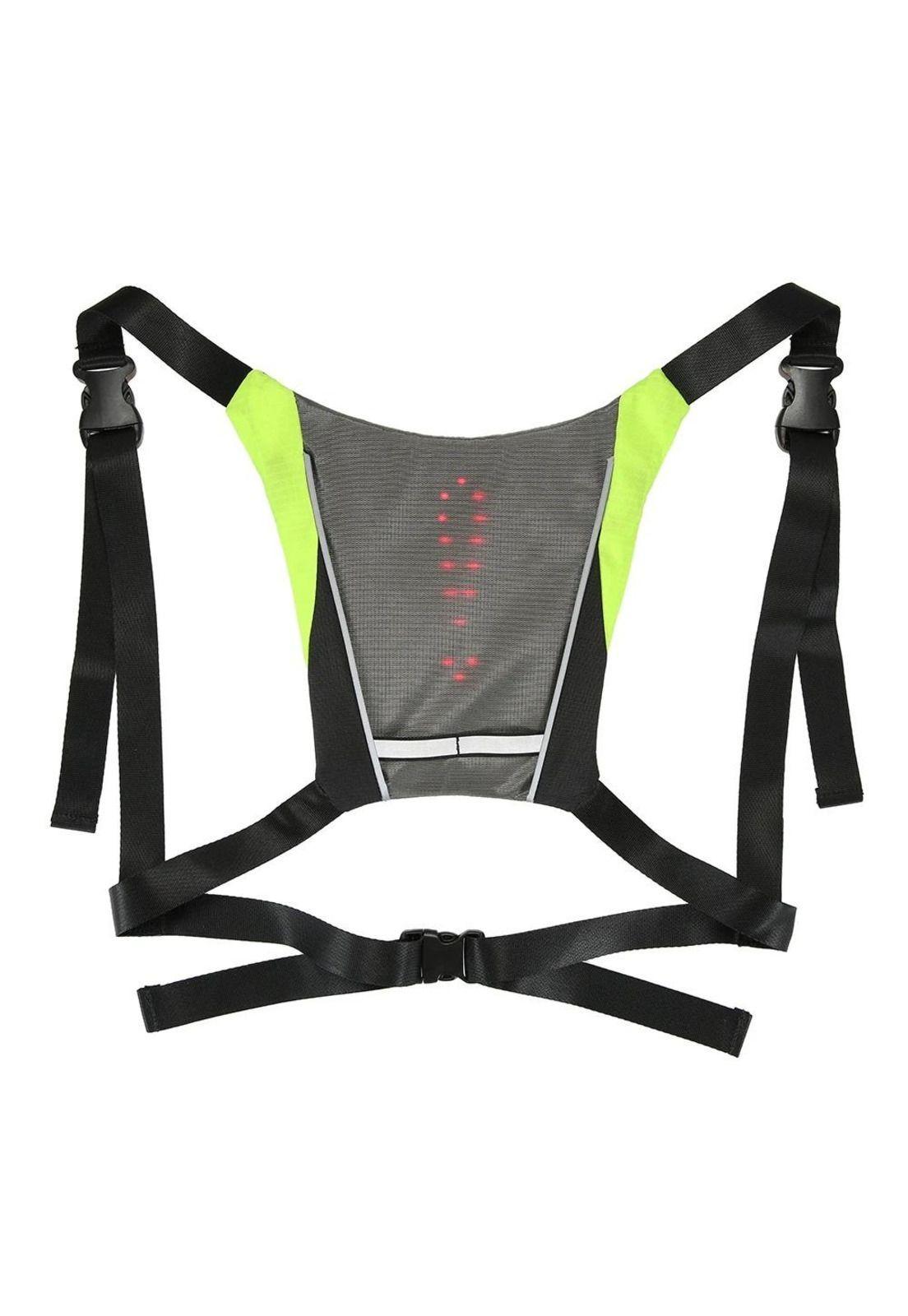 Chaleco LED Reflectante Señalización Ciclismo Control Remoto-7