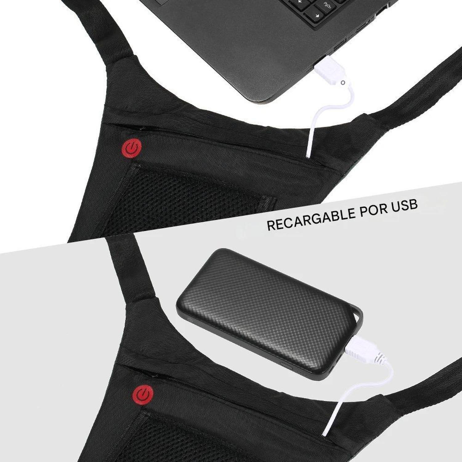 Chaleco Led Reflectante Señalización Ciclismo Control Remoto Verde-4