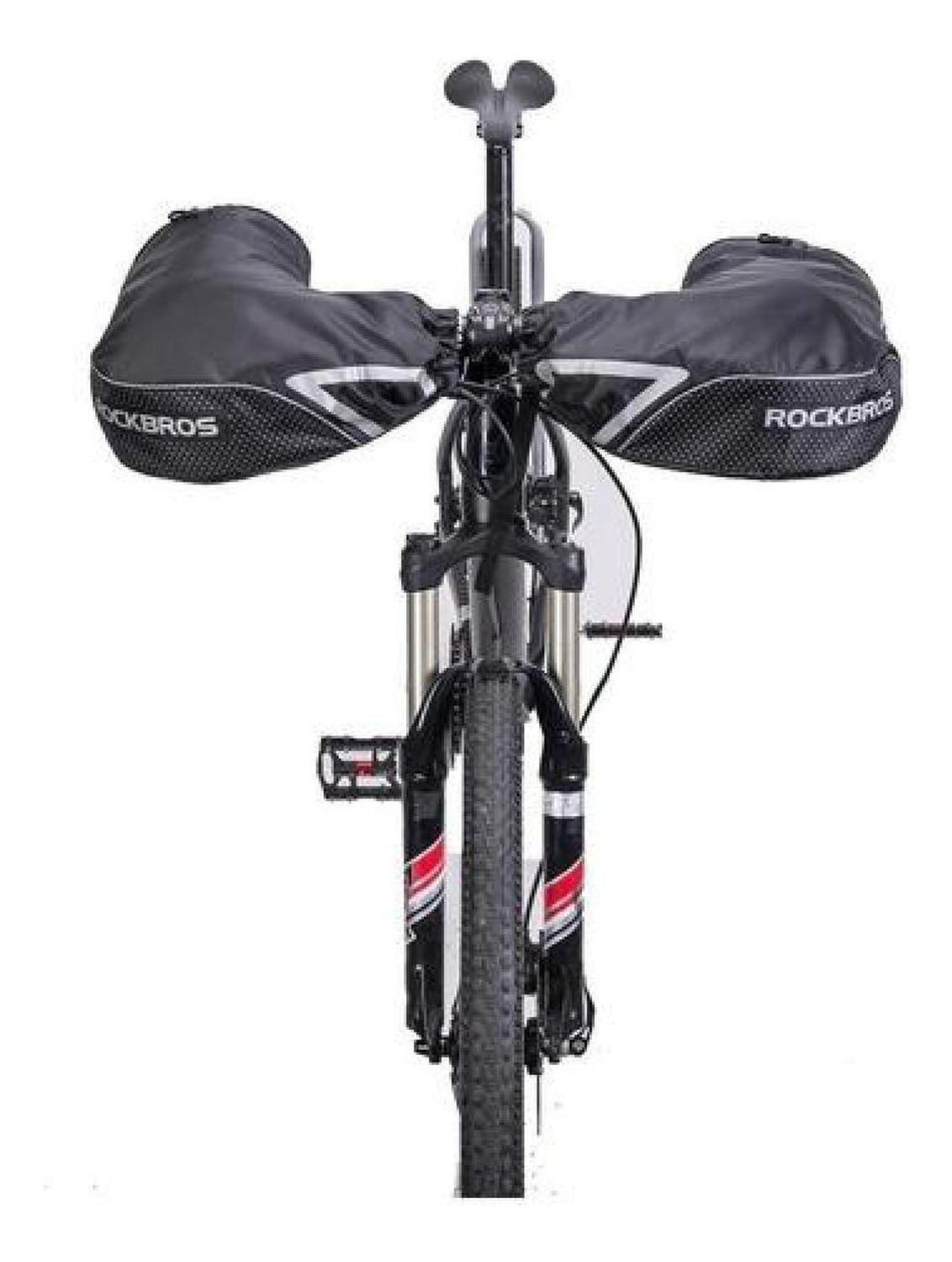 Cubrepuño Manoplas Manillar De Moto Y Bicicleta Impermeable Negro-8