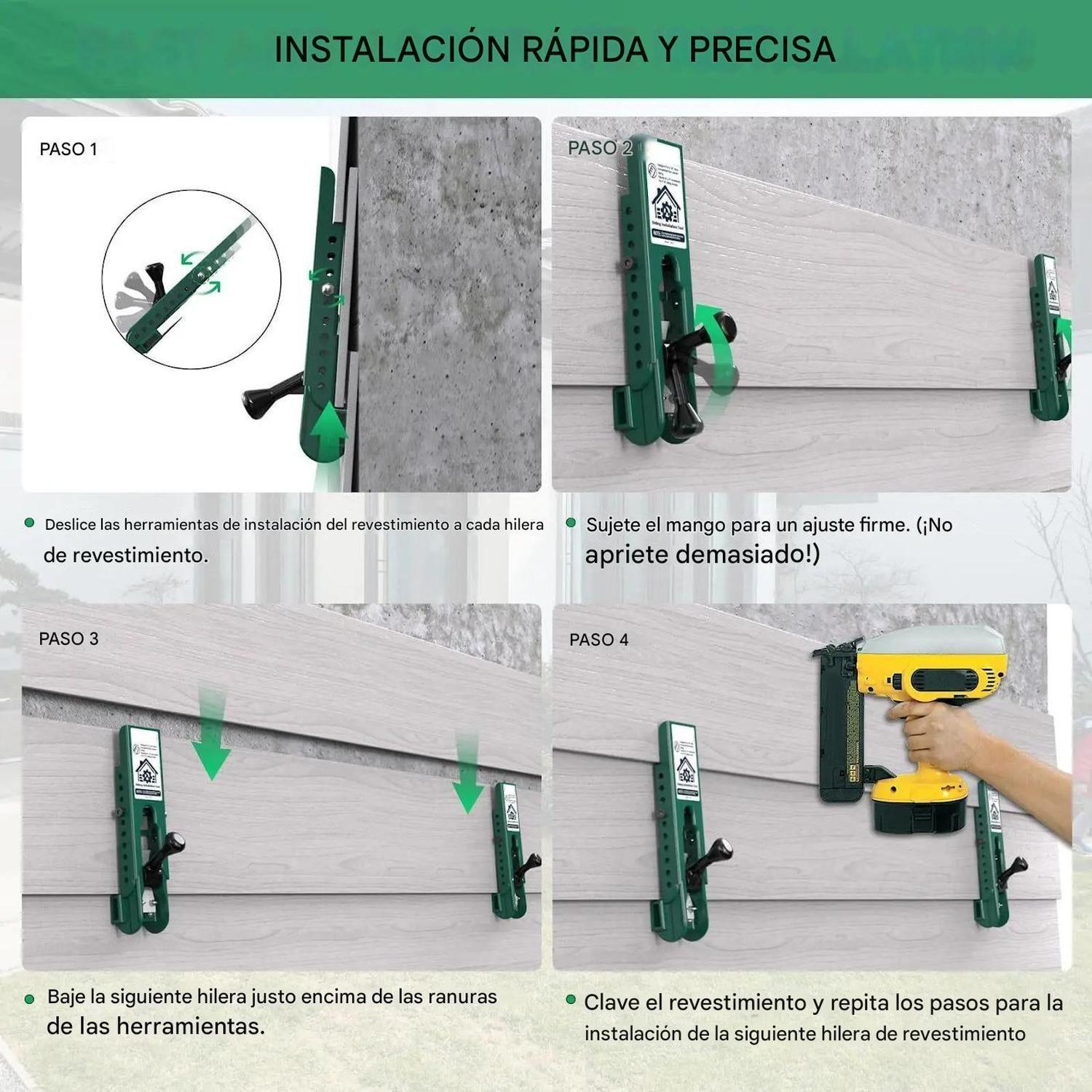 2 Soportes Niveladores Instalación Fachada Siding 5/16''-3