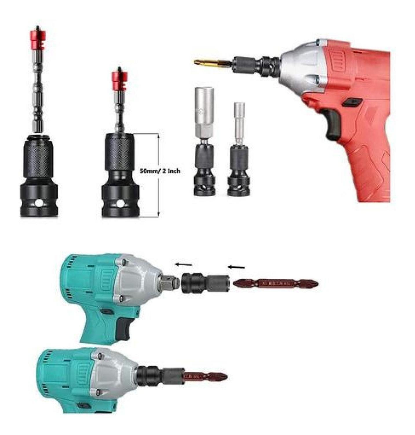 Adaptador De Brocas Hexagonales Liberación Rápida 1/2 - 1/4-3