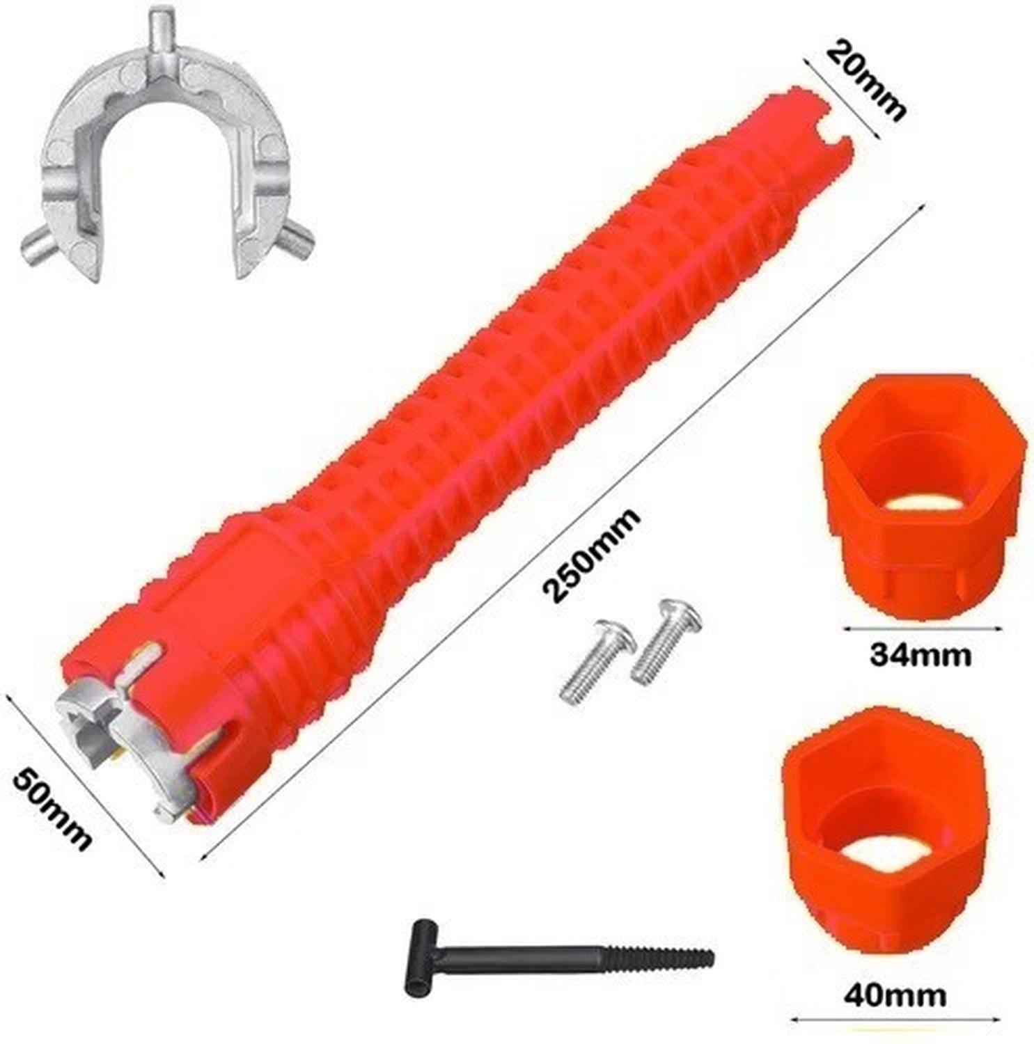 Llave Multi-función Gásfiter Instalación/reparación Grifería Rojo-5