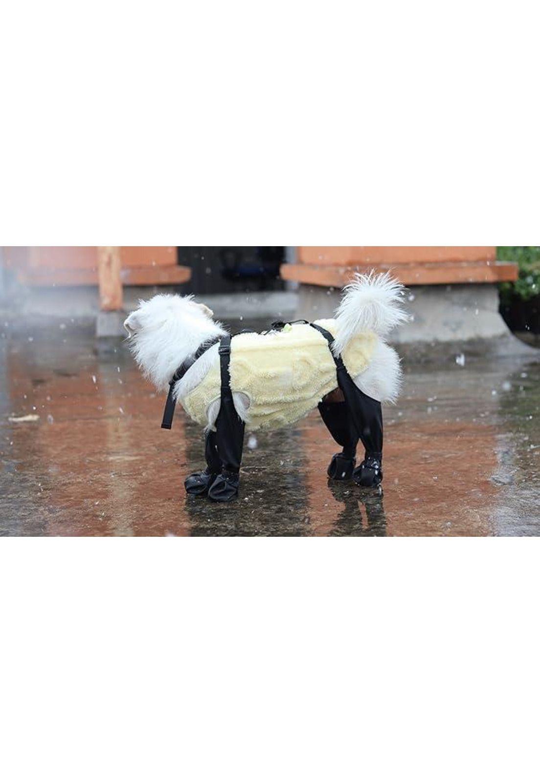 Botas Impermeables Perro Antideslizante Lluvia Agua-7